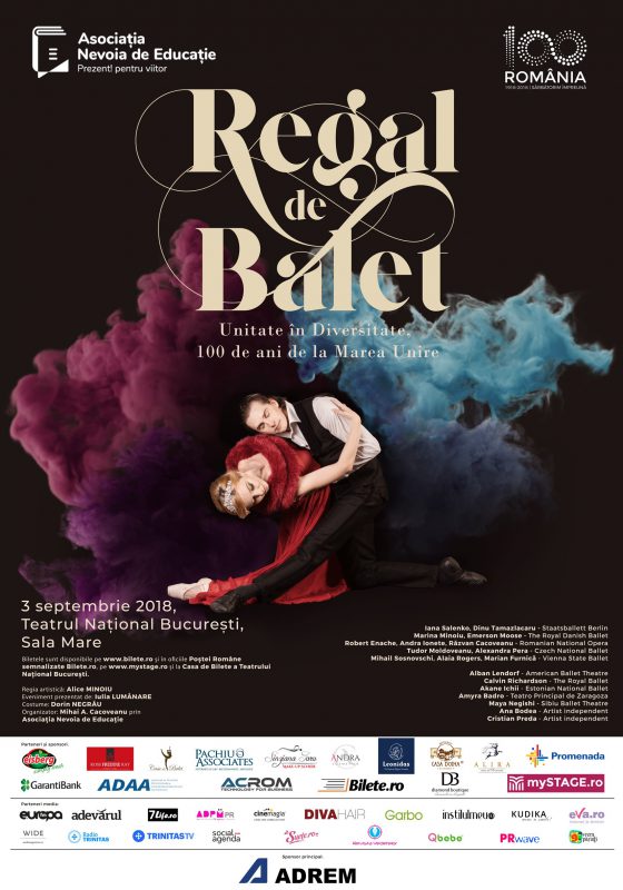 Regal de Balet: Spectacolul care reunește balerini români și străini din întreaga lume pentru a sărbători Centenarul Marii Uniri